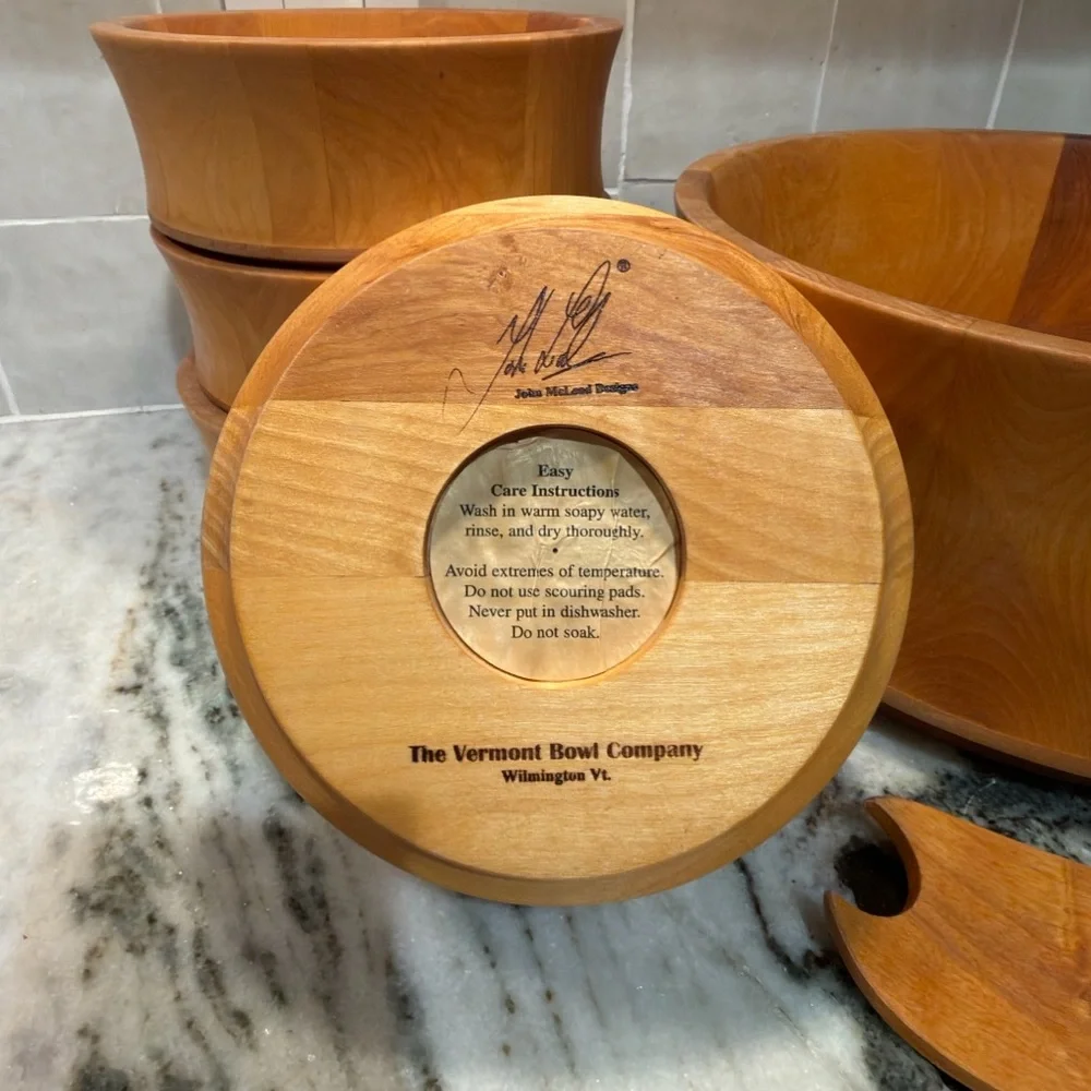 Williams Sonoma Wooden Salad Bowl Set